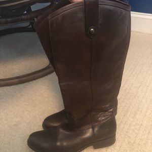 Dark brown Frye riding boots size 8